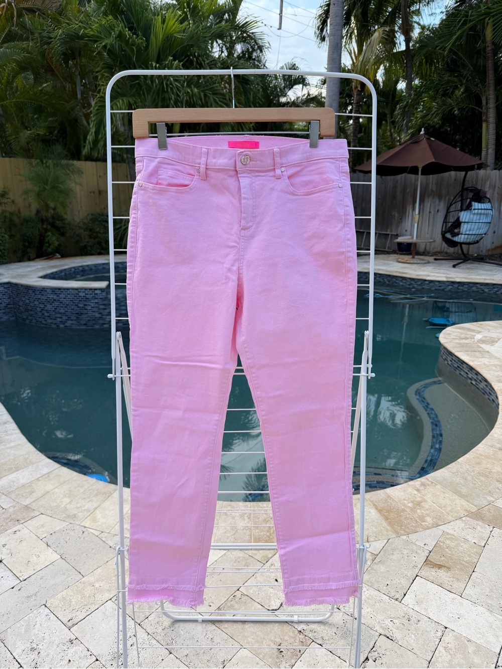 Lilly Pulitzer south ocean high rise skinny jeans calla lilly pink